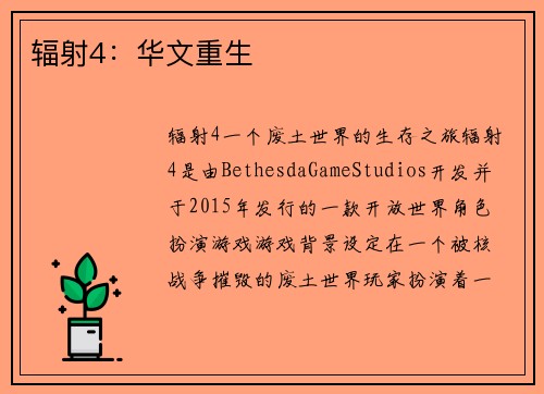 辐射4：华文重生